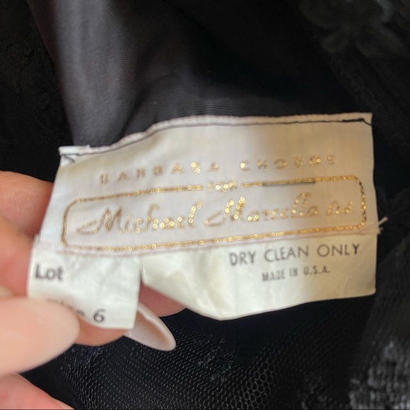 Black lace overlay drop waist dress vintage Madonna 80s witch a goth Gunne Sax!! - Picture 5 of 11